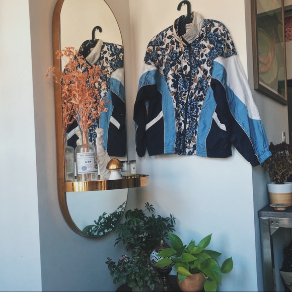 Royal Floral Blue Windbreaker - Picture 3 of 7